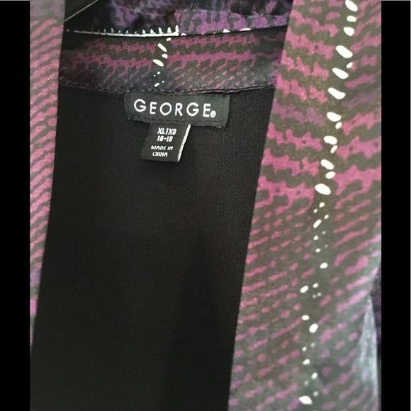 George Mock Layered Look Knit Top NWOT Purple - Picture 5 of 7